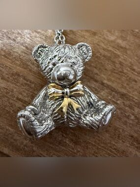 2003 Benny Bear Pendant in Sterling Silver and gold
